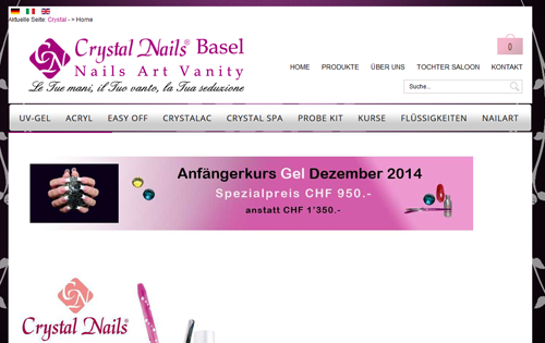 Website www.crystalnailsbasel.ch